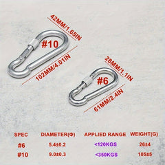 5pcs Safety Hook Buckle With Lock for Outdoor Camping Hiking