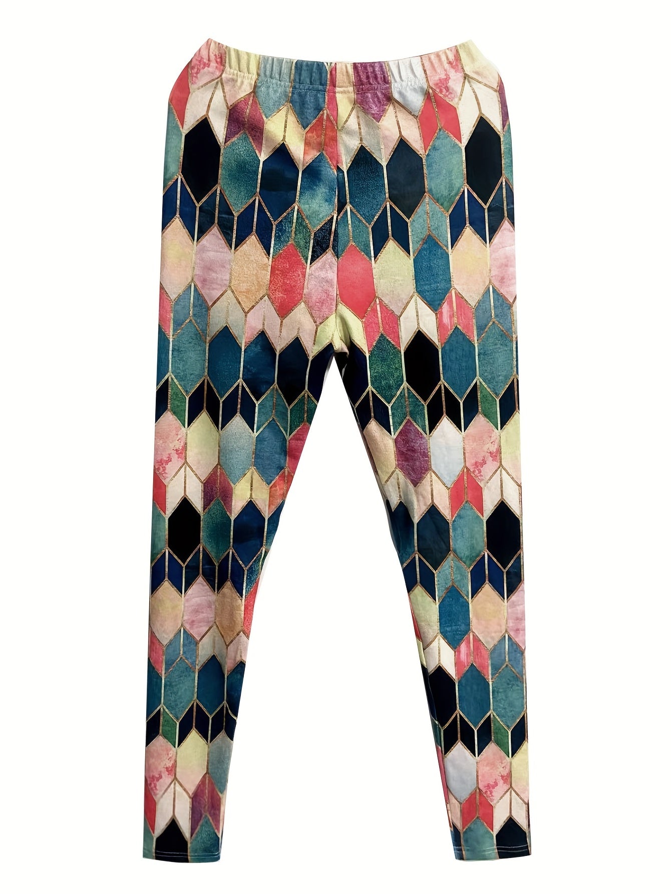 Geometric Print High Waist Skinny Leggings
