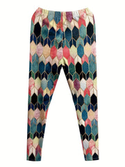 Geometric Print High Waist Skinny Leggings