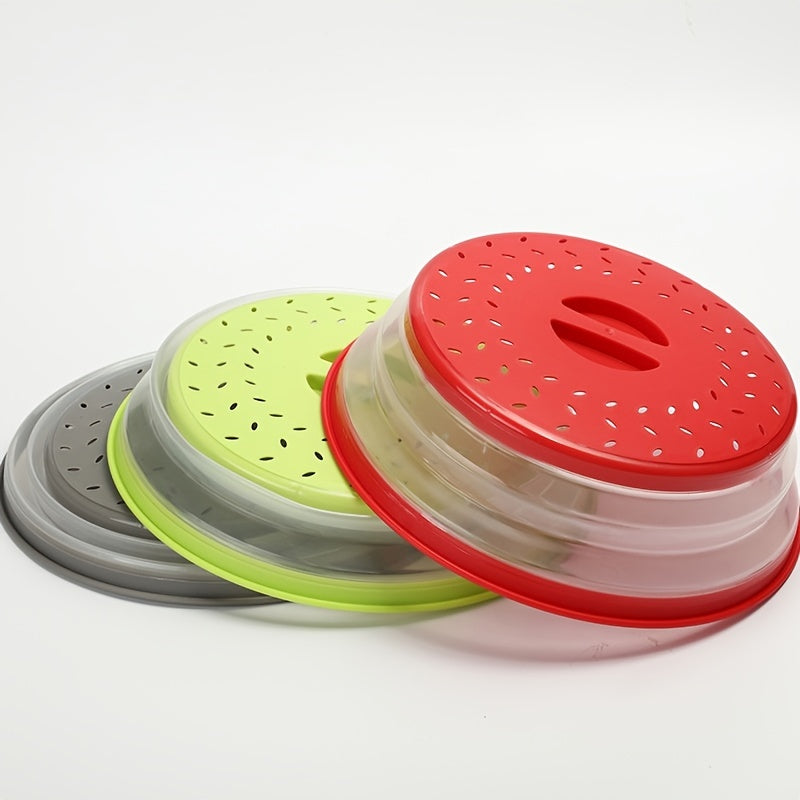Collapsible Microwave Splatter Cover Silicone Fresh-keeping Cover 10.43x3.15