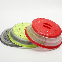Collapsible Microwave Splatter Cover Silicone Fresh-keeping Cover 10.43x3.15