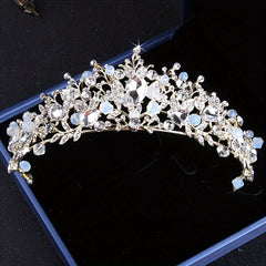 Bridal Crystal Crown Necklace Earrings Set Jewelry