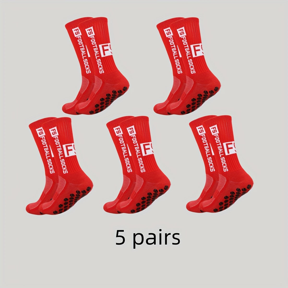 5 Pairs Men's Mid Crew Sport Socks Nylon Blend Comfy Breathable