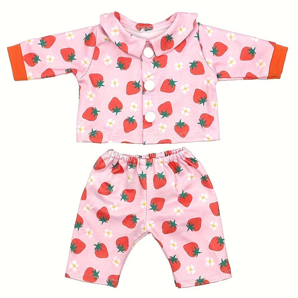 Soft Strawberry Animal Doll Clothes Set, 12In, Festive Fave