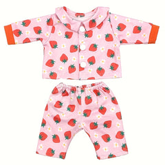 Soft Strawberry Animal Doll Clothes Set, 12In, Festive Fave