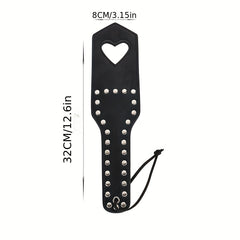 Riding Crop Heart Hole Leather Paddle Equestrian Crop