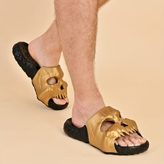 Men's Skull Slip On Slides Casual Slippers