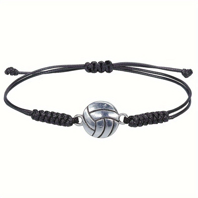Adjustable Charm Alloy Bracelet Baseball Football Basketball Volleyball