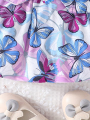 Baby Girls Butterfly Print Long Sleeve Dress