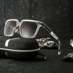 Men's Square Frame Steampunk Sunglasses UV Protection
