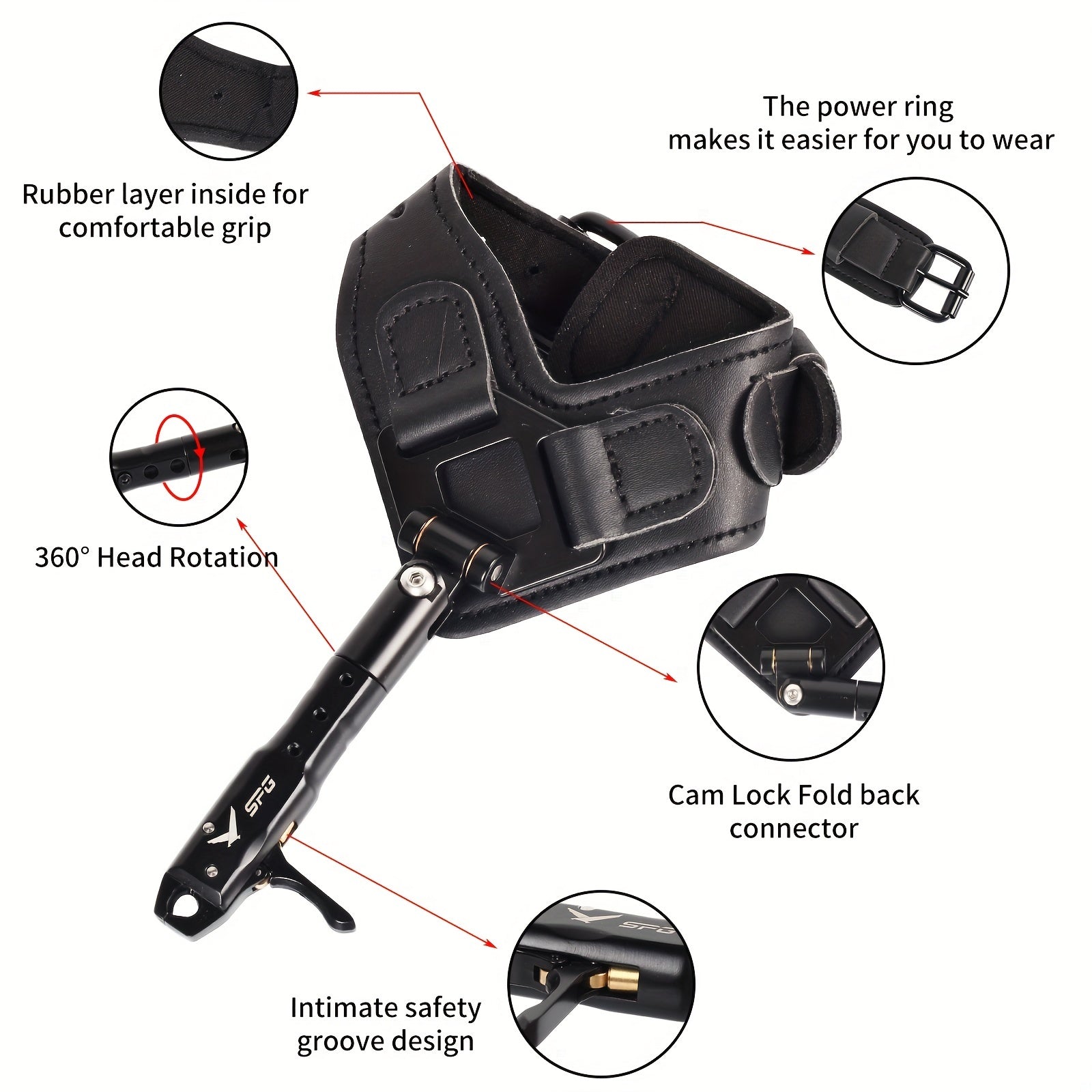 Adjustable Wrist Strap for Compound Bow Archery