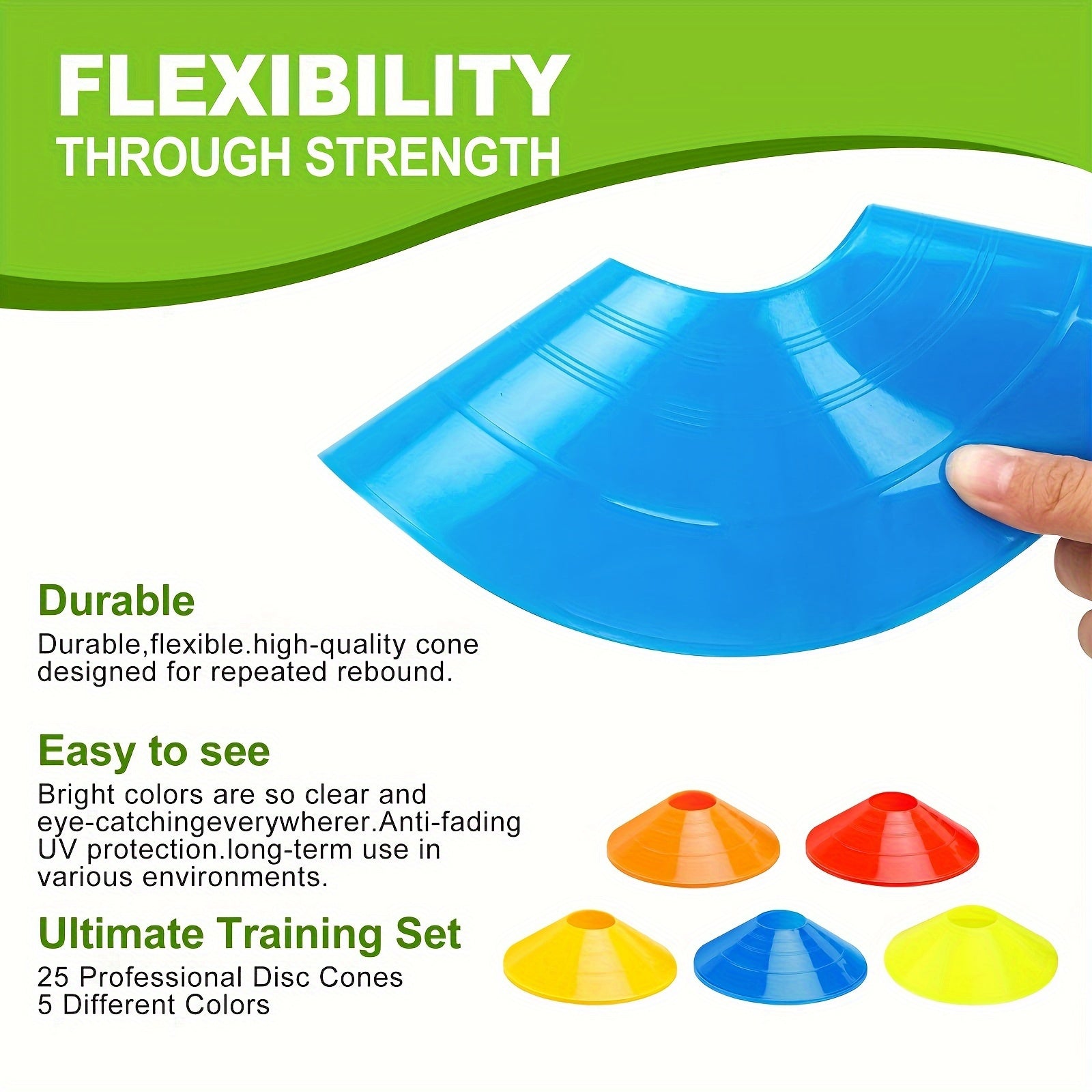 5pcs Soccer Training Cones For Football Basketball Agility Cones