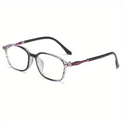Light Blocking Reading Glasses Retro Square Clear Lens Anti Eyestrain UV Compute