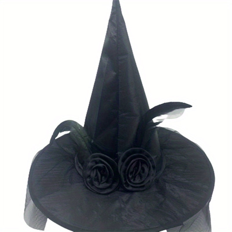 Vintage Mesh Veil Halloween Wizard Hat Party Prom Hat Cosplay Accessories