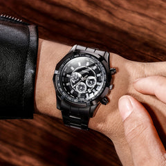 Boys Alloy Steel Band Quartz Watch & Bangle Set