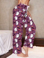 Funny Cartoon Ghost Lounge Pants for Women