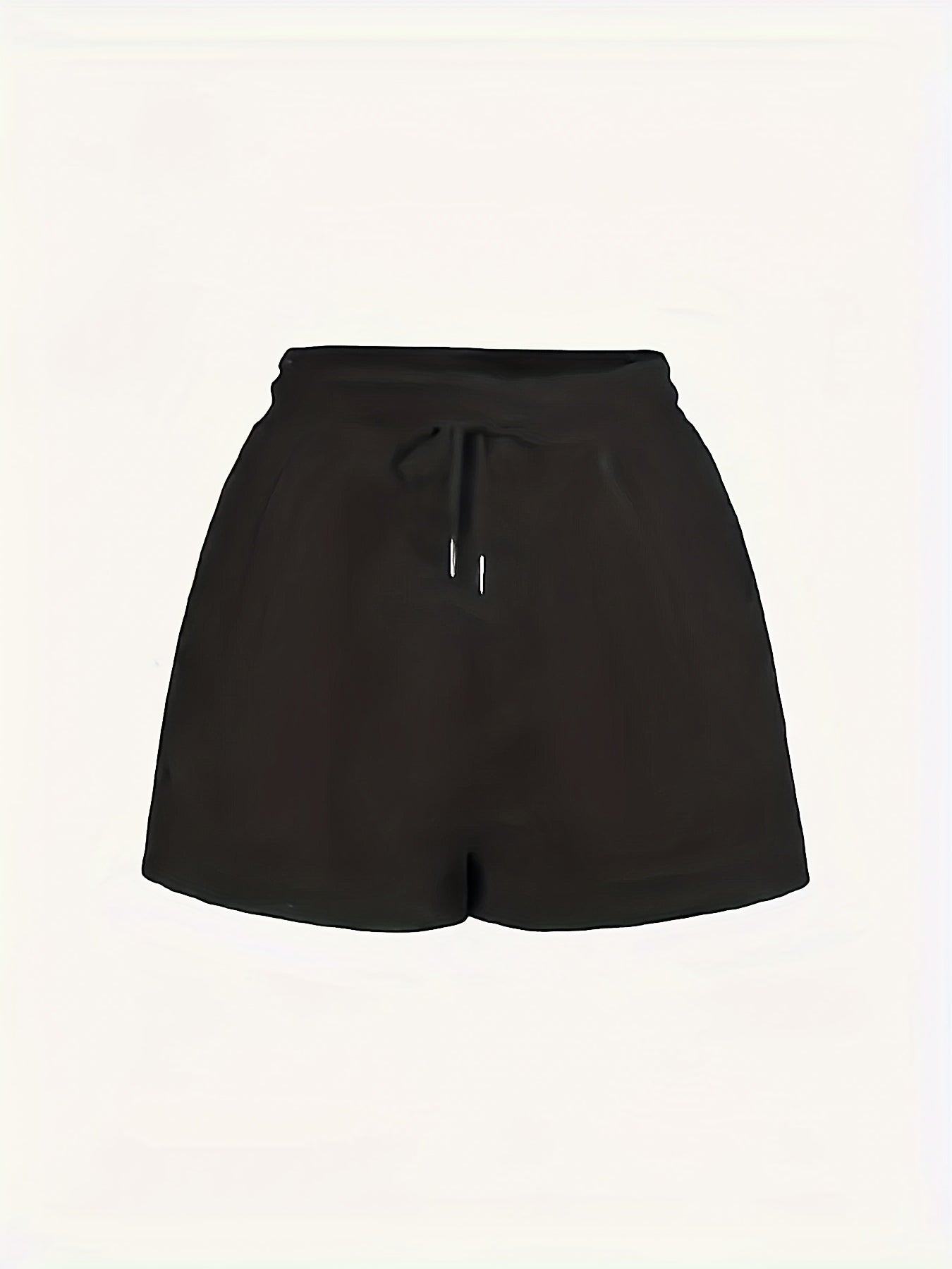 Solid Wide Leg Drawstring Shorts for Women