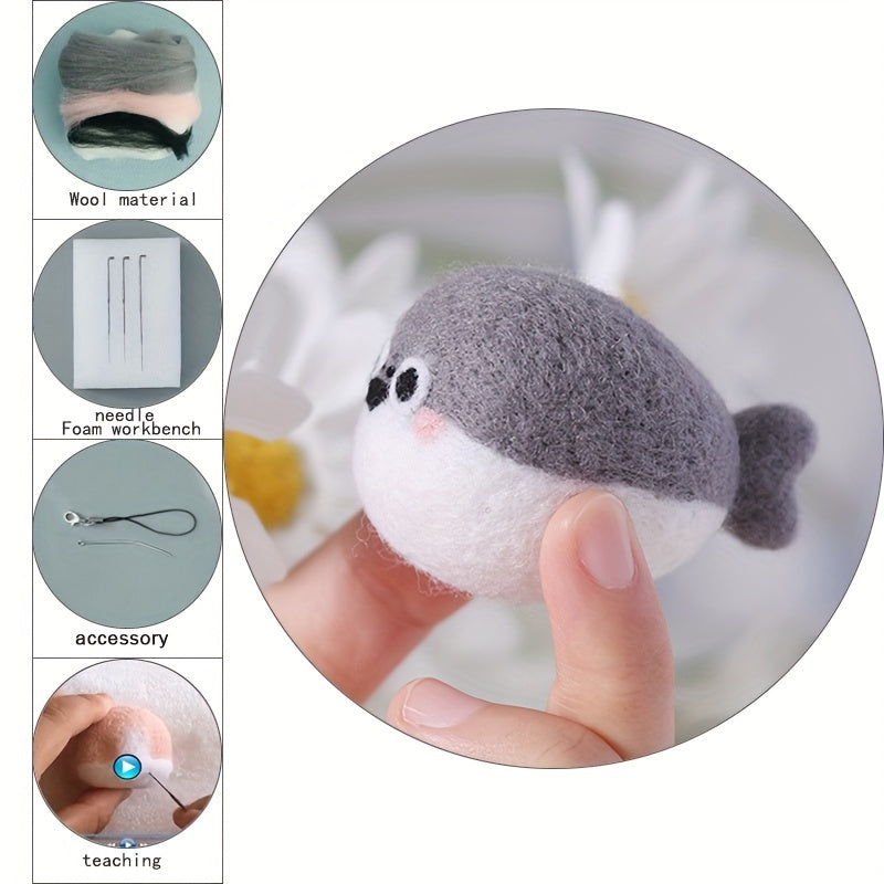 Wool Needle Felting Kit for Beginners - DIY Art Craft Material Package