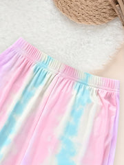 Toddler Tie Dye 2pcs T shirt & Sweatpants Set Kids Clothes For Summer
