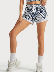 Women's High Waist Yoga Shorts with Drawstring