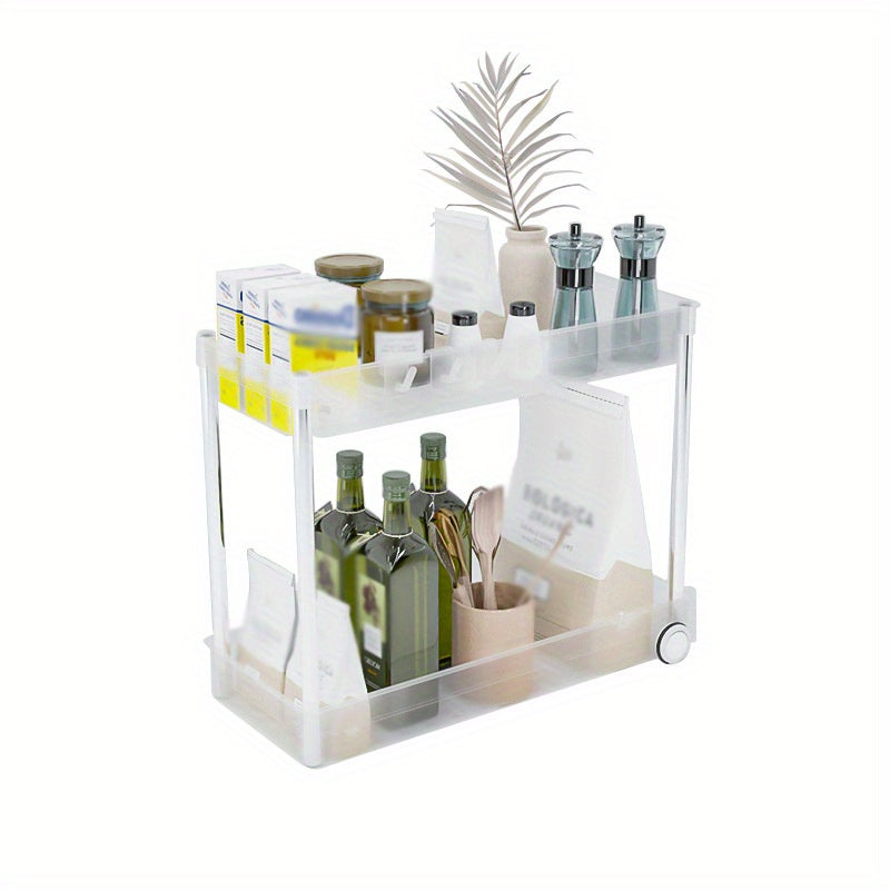 Under Sink Organizer Storage Rack With Wheels Sliding Storage Rack