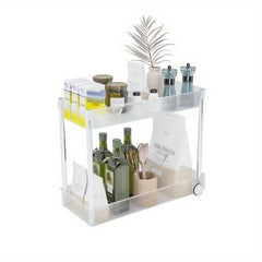 Under Sink Organizer Storage Rack With Wheels Sliding Storage Rack