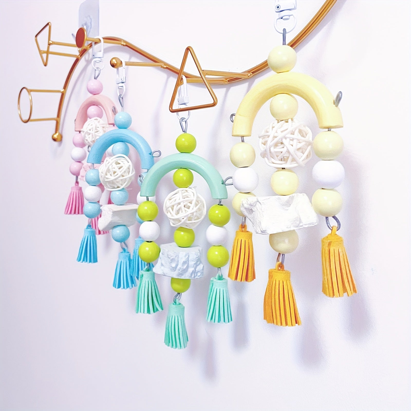 Parrot Hanging Toy Chewing Tassel Decor Multifunctional Pet Toy