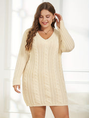 Casual Sweater Jacquard Long Sleeve V Neck Pullover