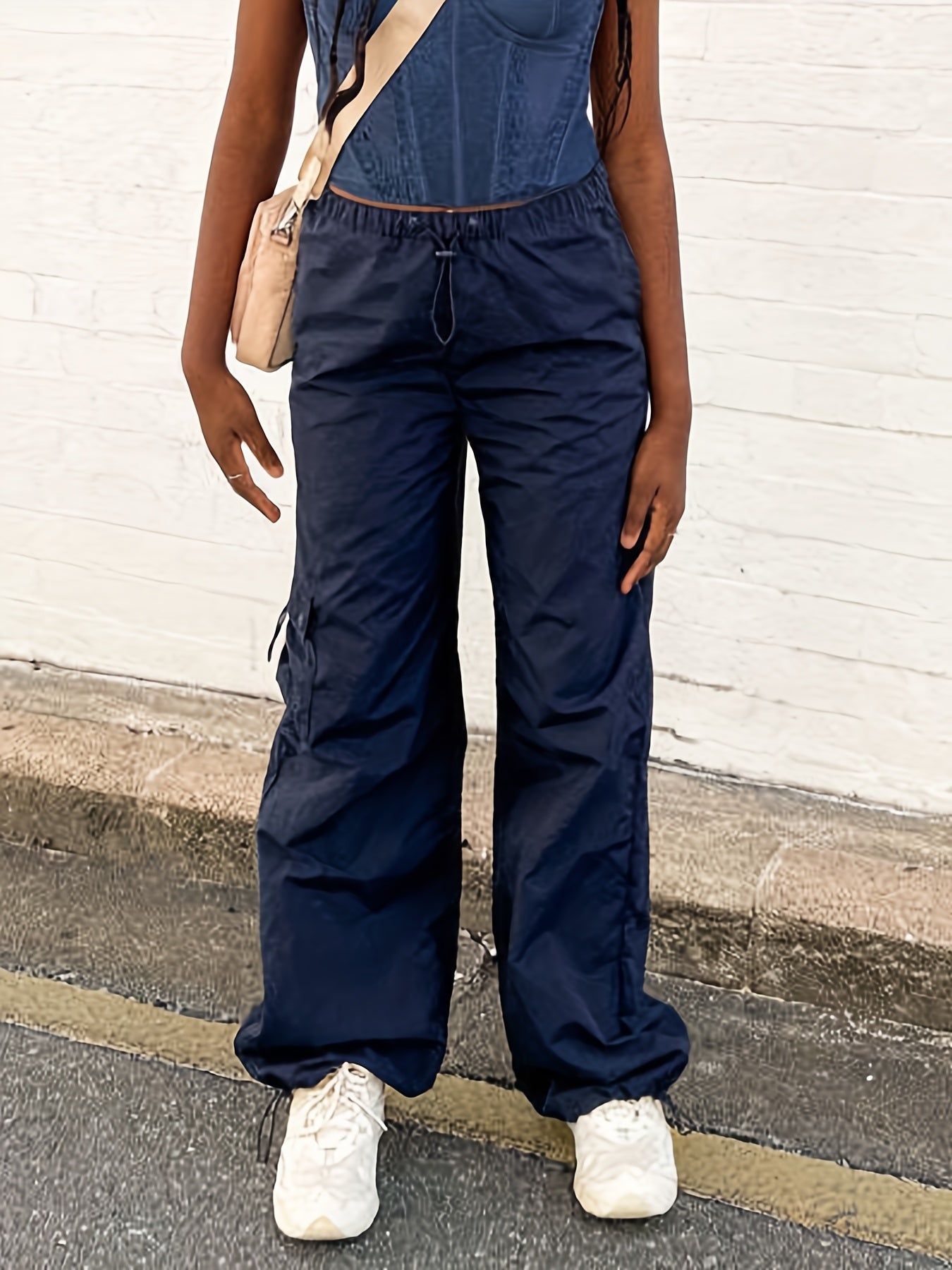 Y2K Loose Drawstring Casual Cargo Pants