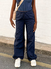 Y2K Loose Drawstring Casual Cargo Pants