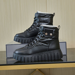 Plush Lined Thermal Furry Chunky Snow Boots