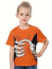 Comfy 3D Pattern Crew Neck Short Sleeve T shirt Summer Clothes Sports