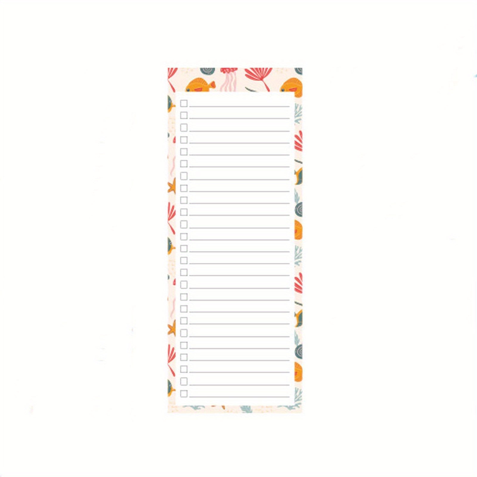 Ocean Theme Magnetic Notepad 60 Sheets To Do List Grocery Shopping Summer Theme