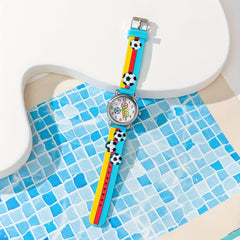 Kids Light Football Sports Quartz Watch