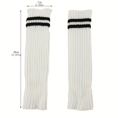 Knitted Sleeve Arm Cover with Thumb Hole for Autumn & Winter