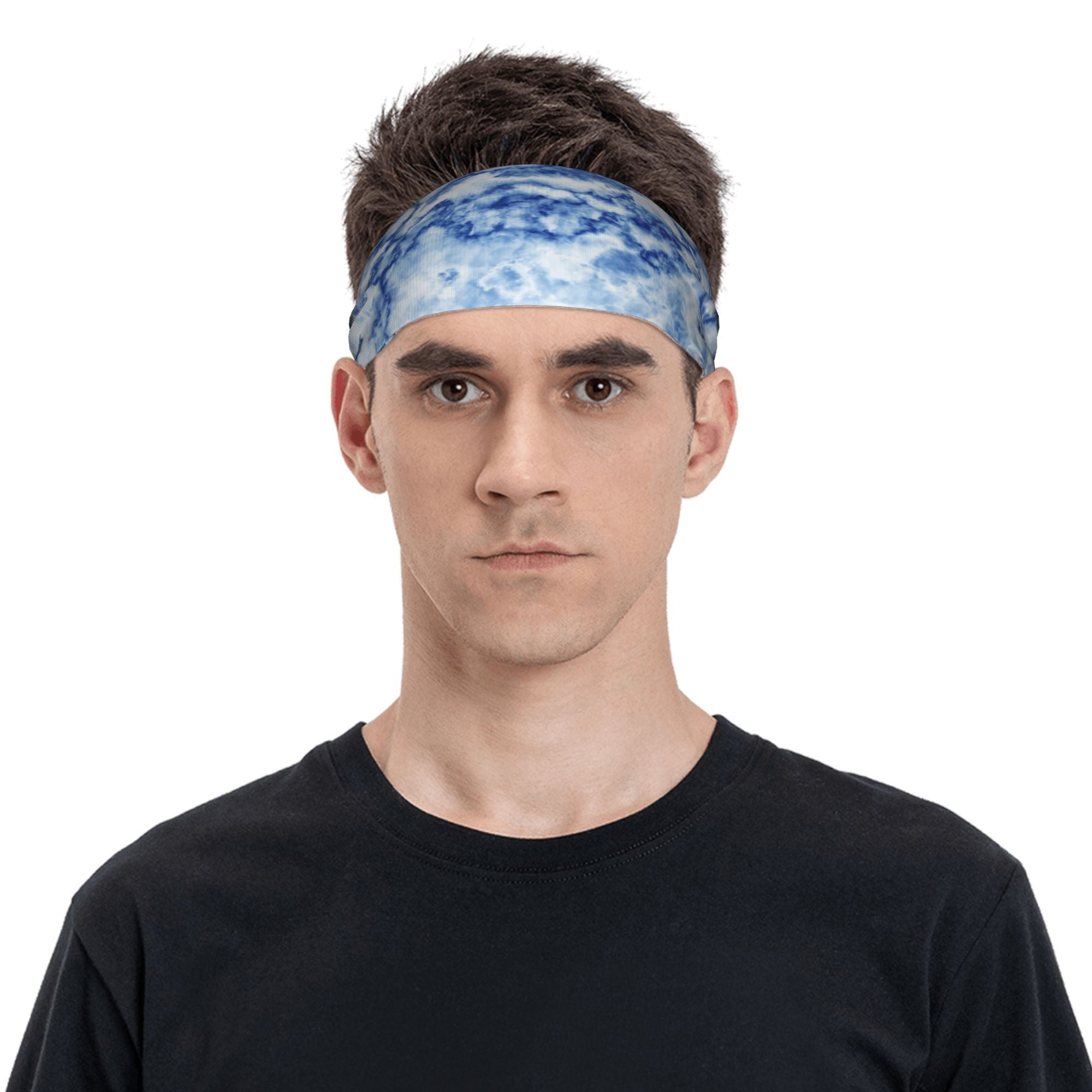 Men's Tie Dye Headband Breathable Polyester Spandex Adjustable Fit