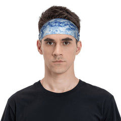 Men's Tie Dye Headband Breathable Polyester Spandex Adjustable Fit