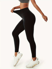 High Waist Yoga Pants with Pocket Hip Lift Sports Quick Dry Cropped Pants