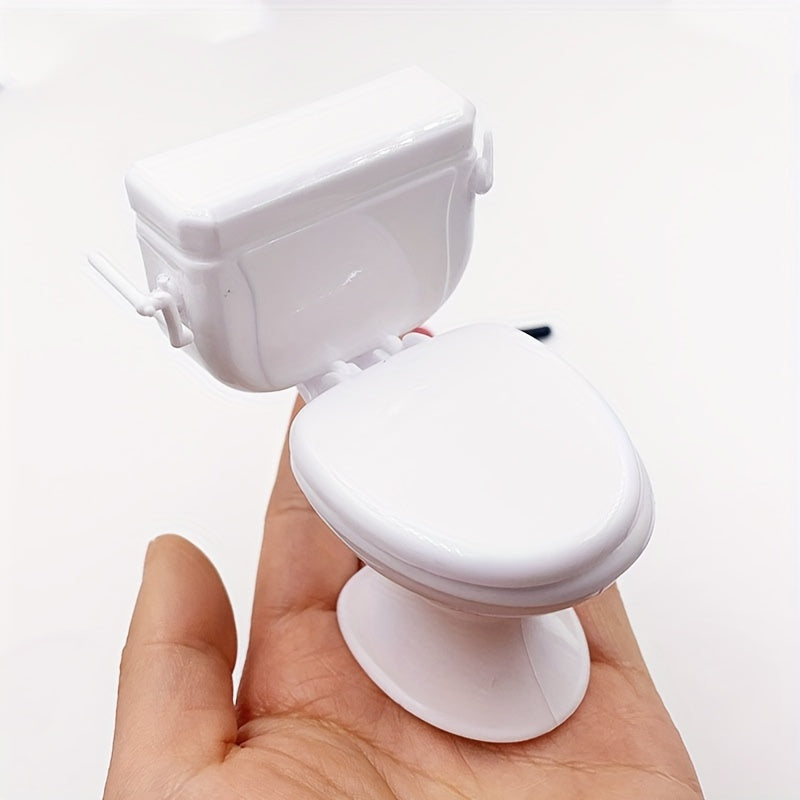 2pcs Dollhouse Bathroom Toilet Scene Accessories Mini Toilet