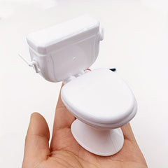 2pcs Dollhouse Bathroom Toilet Scene Accessories Mini Toilet