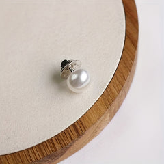 4pcs Faux Pearl Brooch Neck Collar Sweater Cardigan Cuff Decorative Buckl