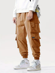 Men's Tapered Cargo Pants with Pockets