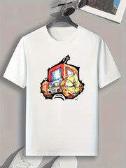 Creative Car Print Men's Graphic T shirt Casual Comfy Tees For Summer
