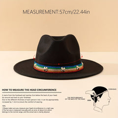 Vintage Rainbow Jazz Felt Hat