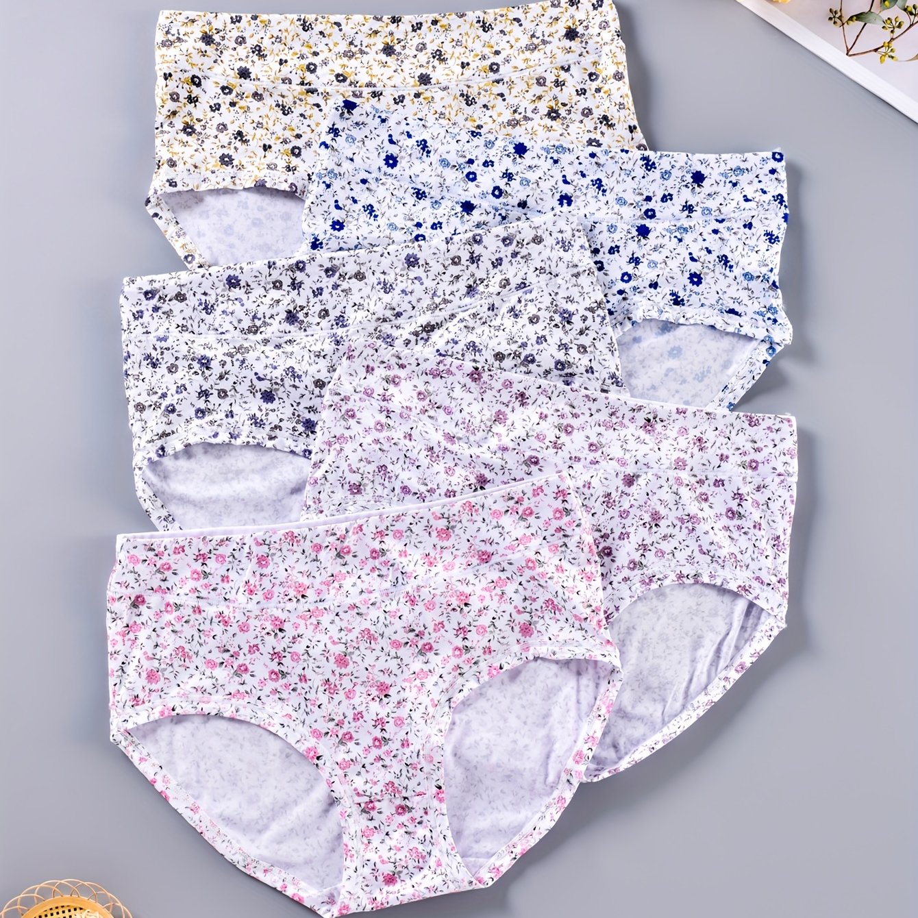 5 Pack Plus Size Panties Set High Waisted Soft B