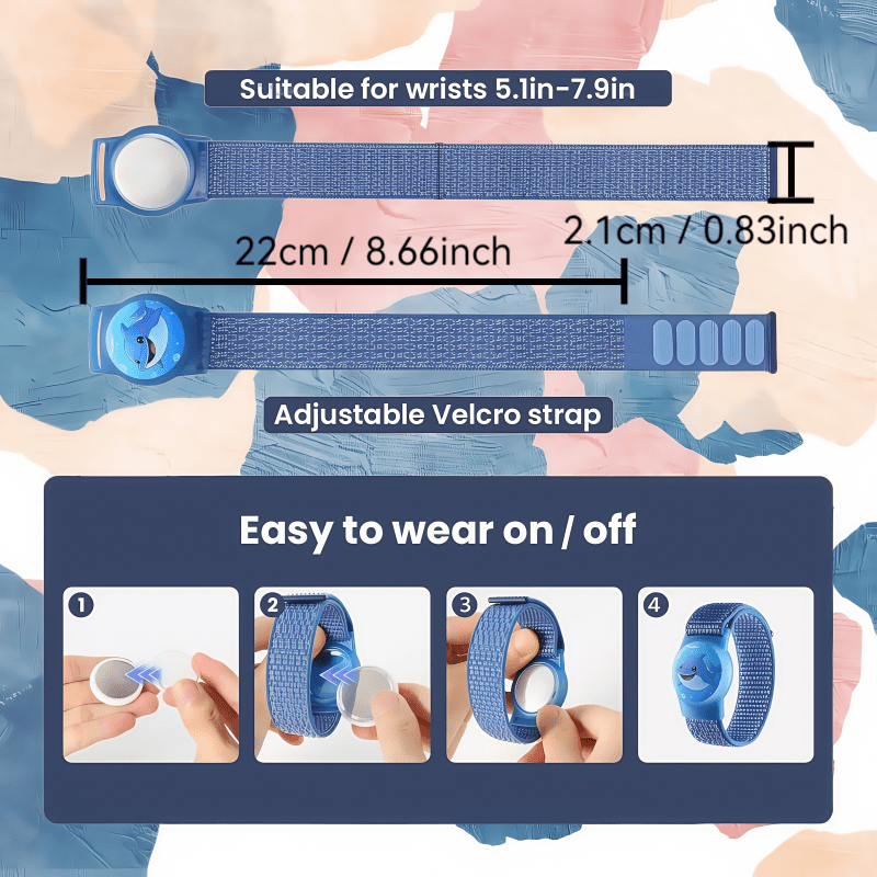 Adjustable Nylon Strap Airtag Holder Wristbands