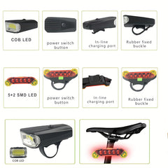 Rechargeable Bike Front Light Strong Flashlight