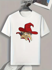Clown Print Men's Graphic T-shirt for Summer