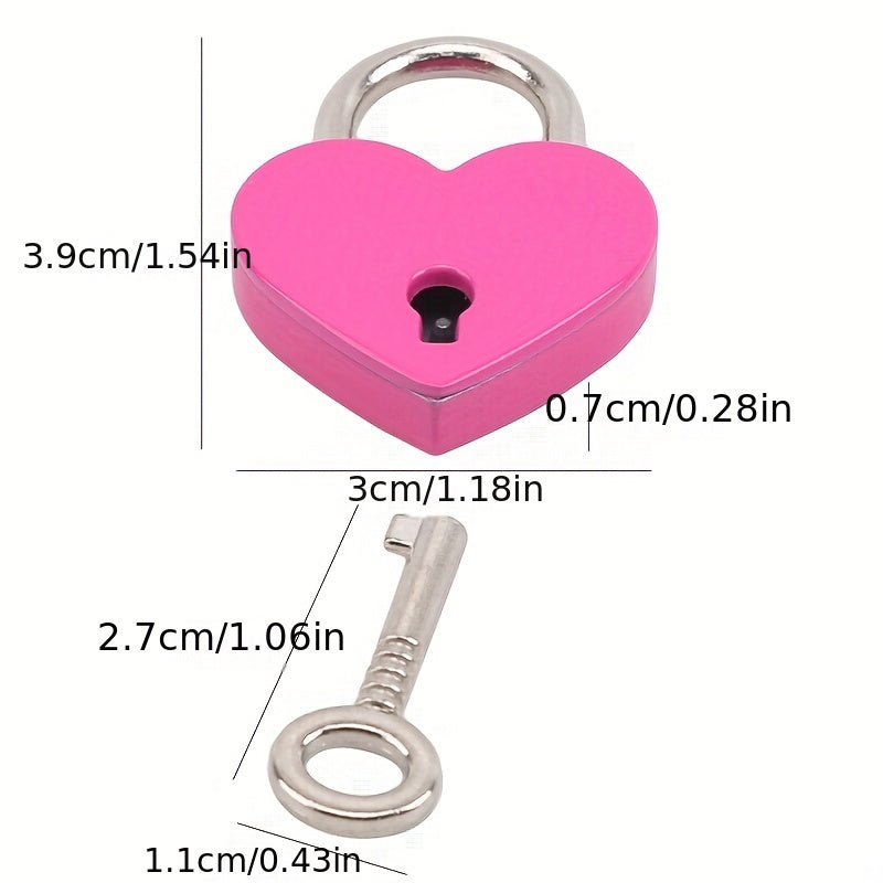 Heart Shaped Luggage Padlock Zinc Alloy Travel Accessory