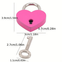 Heart Shaped Luggage Padlock Zinc Alloy Travel Accessory